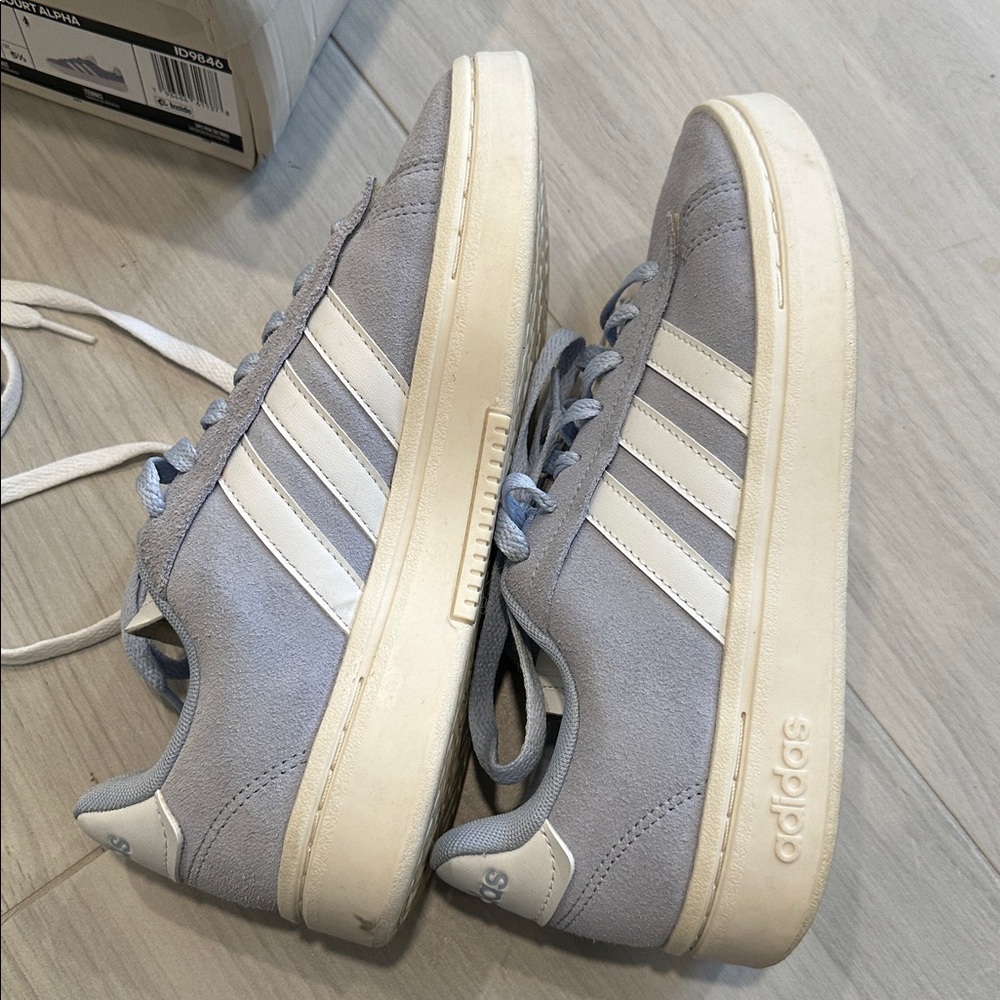 Adidas Grand Court Alpha Sneakers • Blue & White Classic Sneakers - Picture 8 of 10